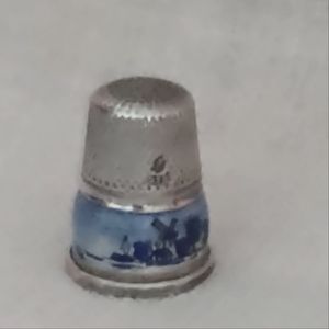 Sterling Silver Enamel Thimble